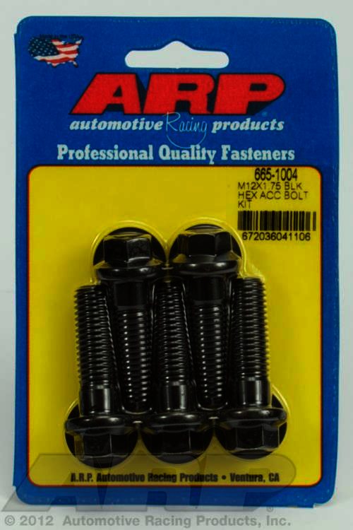 ARP M12 x 1.75 x 40 hex black oxide bolts - Klik om te sluiten