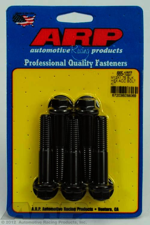 ARP M12 x 1.75 x 60 hex black oxide bolts - Klik om te sluiten