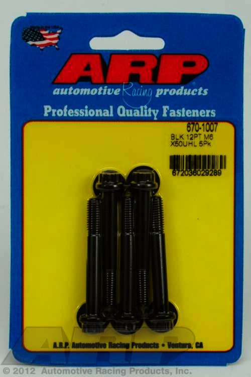 ARP M6 x 1.00 x 50 12pt black oxide bolts - Klik om te sluiten