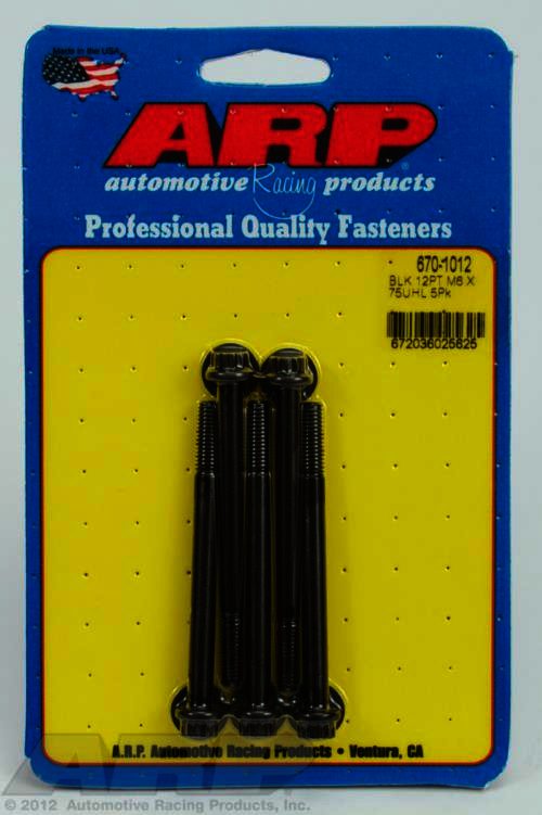 ARP M6 x 1.00 x 75 12pt black oxide bolts - Klik om te sluiten