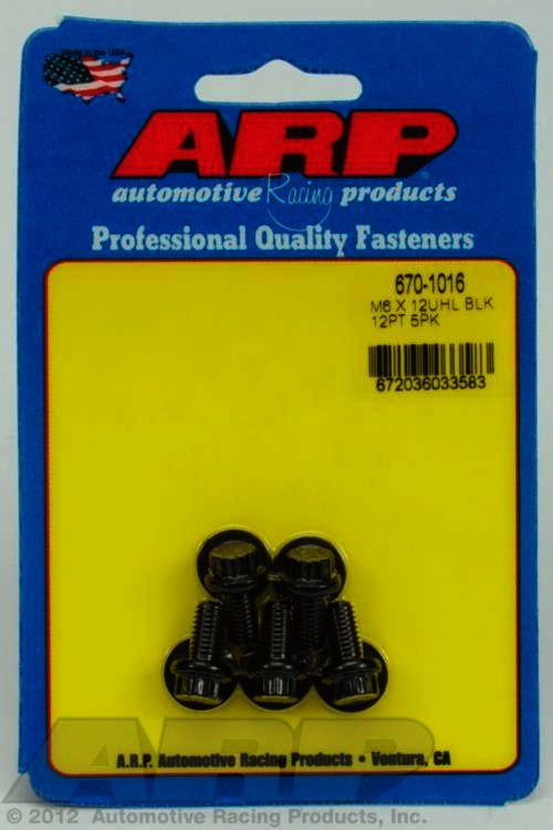 ARP M6 x 1.00 x 12 12pt black oxide bolts - Klik om te sluiten