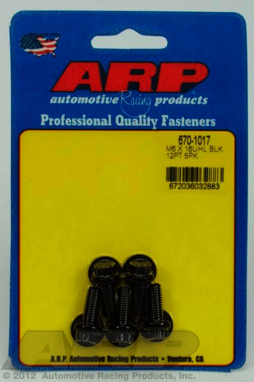 ARP M6 x 1.00 x 16 12pt black oxide bolts - Klik om te sluiten