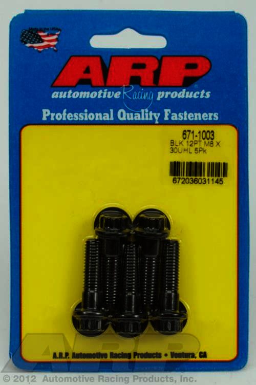 ARP M8 x 1.25 x 30 12pt black oxide bolts - Klik om te sluiten