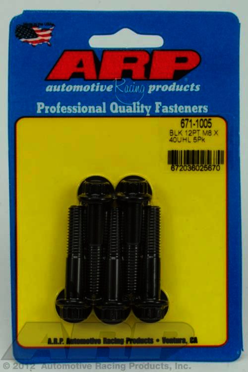 ARP M8 x 1.25 x 40 12pt black oxide bolts - Klik om te sluiten