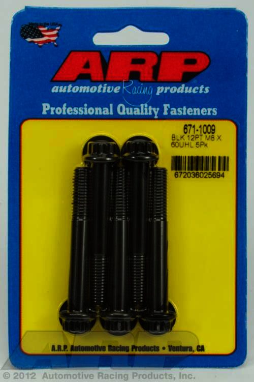 ARP M8 x 1.25 x 60 12pt black oxide bolts - Klik om te sluiten