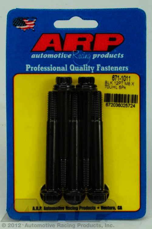 ARP M8 x 1.25 x 70 12pt black oxide bolts - Klik om te sluiten