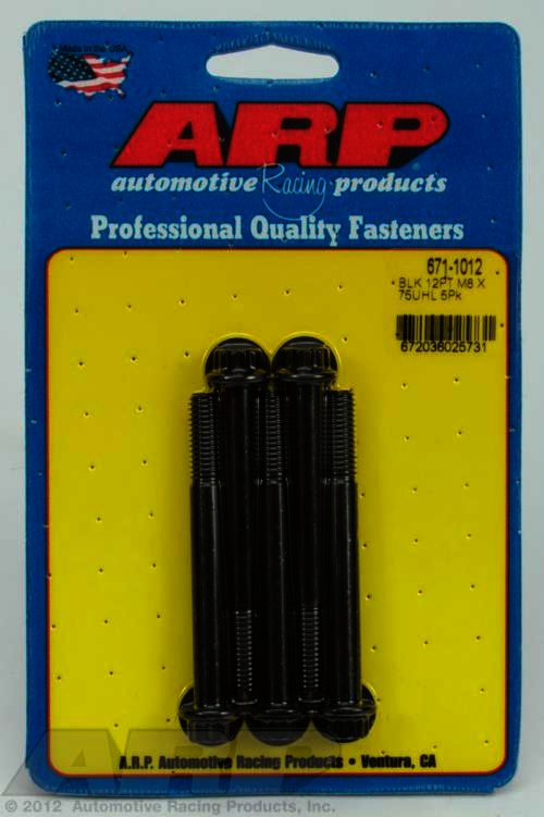 ARP M8 x 1.25 x 75 12pt black oxide bolts - Klik om te sluiten