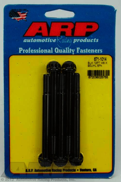 ARP M8 x 1.25 x 90 12pt black oxide bolts - Klik om te sluiten