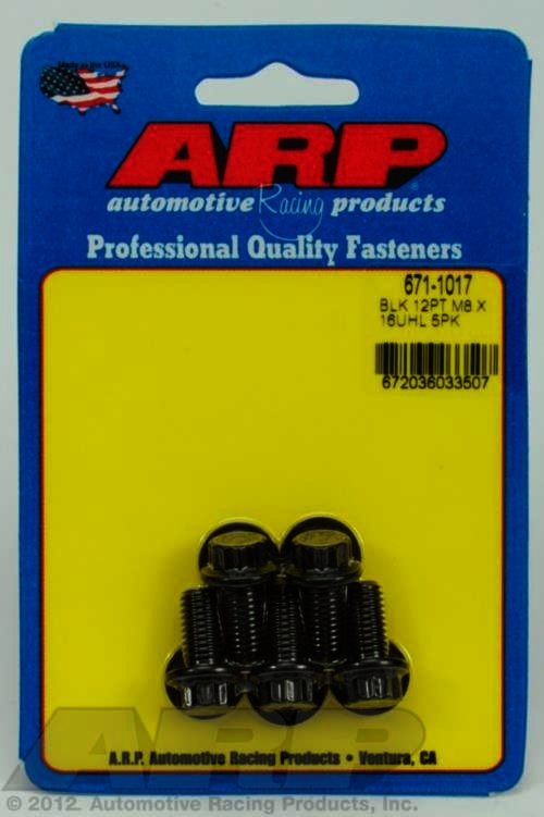 ARP M8 x 1.25 x 16 12pt black oxide bolts - Klik om te sluiten