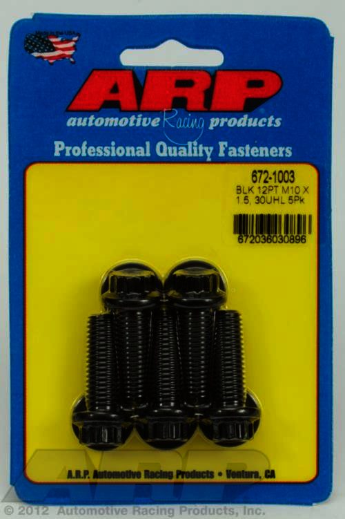 ARP M10 x 1.50 x 30 12pt black oxide bolts - Klik om te sluiten