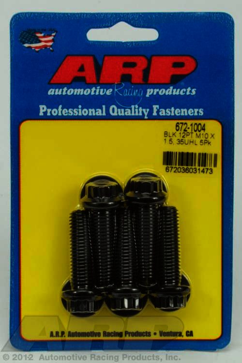 ARP M10 x 1.50 x 35 12pt black oxide bolts - Klik om te sluiten