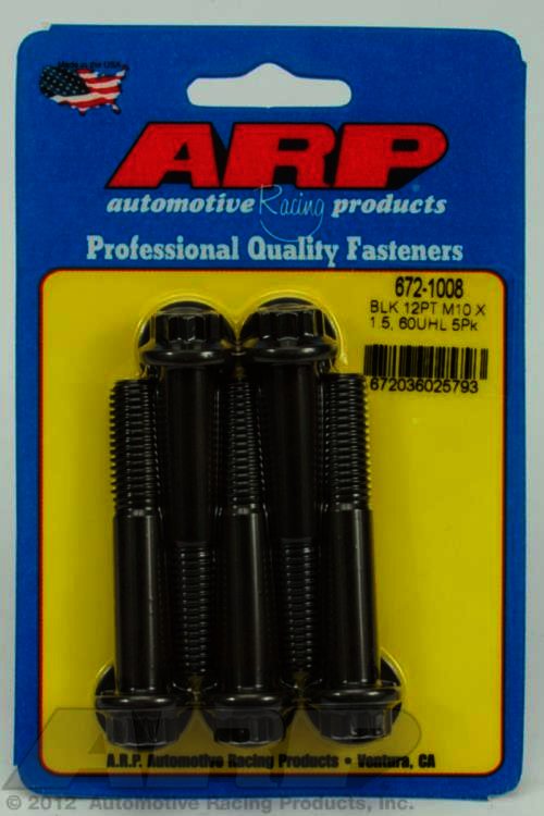 ARP M10 x 1.50 x 60 12pt black oxide bolts - Klik om te sluiten