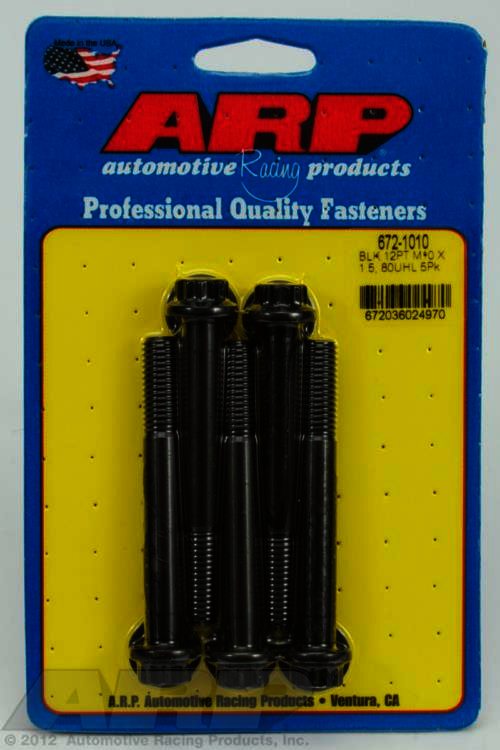 ARP M10 x 1.50 x 80 12pt black oxide bolts - Klik om te sluiten