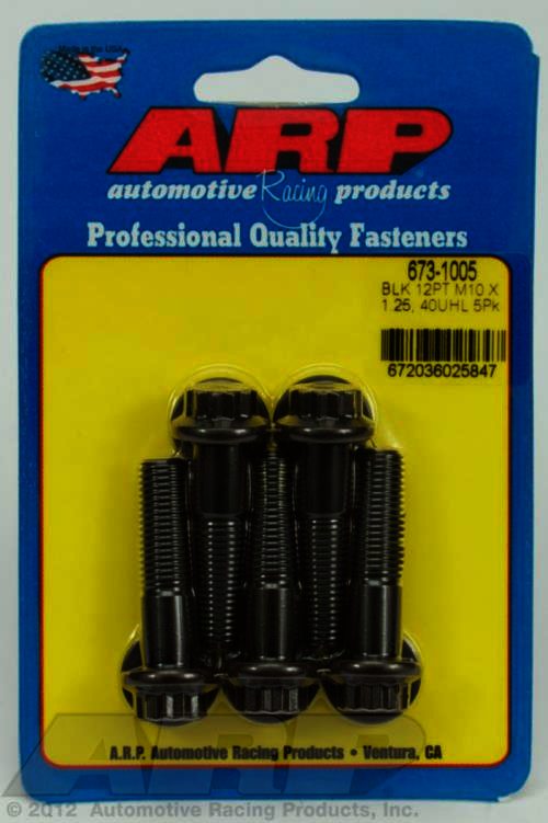 ARP M10 x 1.25 x 40 12pt black oxide bolts - Klik om te sluiten