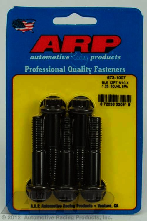 ARP M10 x 1.25 x 50 12pt black oxide bolts - Klik om te sluiten