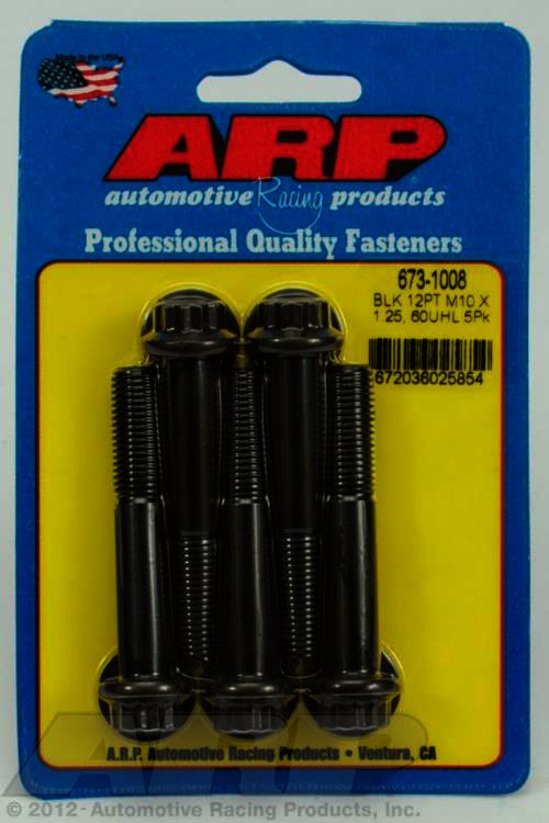 ARP M10 x 1.25 x 60 12pt black oxide bolts - Klik om te sluiten