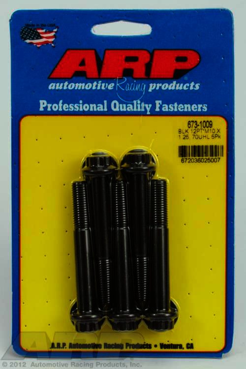 ARP M10 x 1.25 x 70 12pt black oxide bolts - Klik om te sluiten