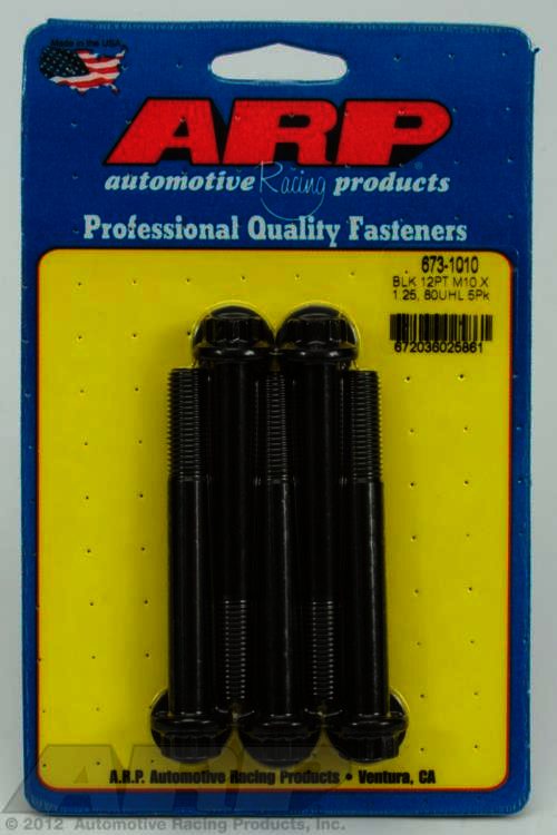 ARP M10 x 1.25 x 80 12pt black oxide bolts - Klik om te sluiten