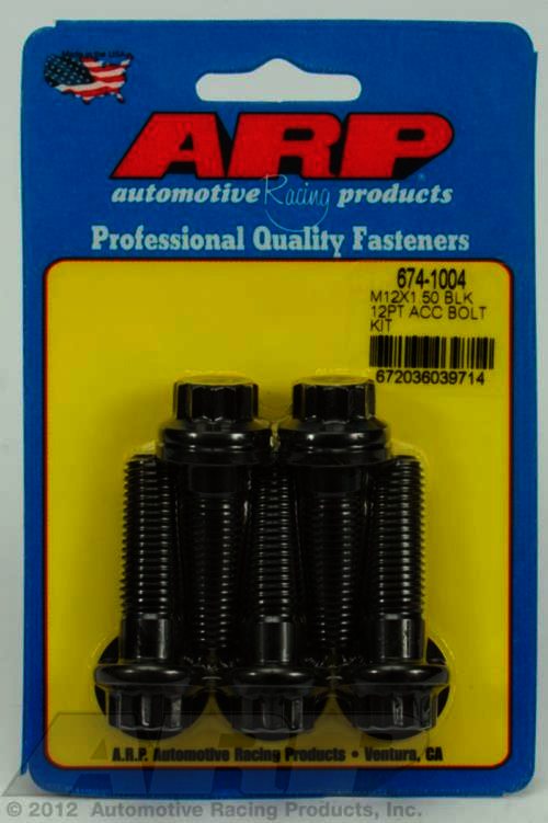 ARP M12 x 1.50 x 40 12pt black oxide bolts - Klik om te sluiten