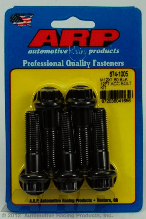 ARP M12 x 1.50 x 45 12pt black oxide bolts - Klik om te sluiten