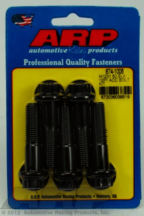 ARP M12 x 1.50 x 50 12pt black oxide bolts - Klik om te sluiten