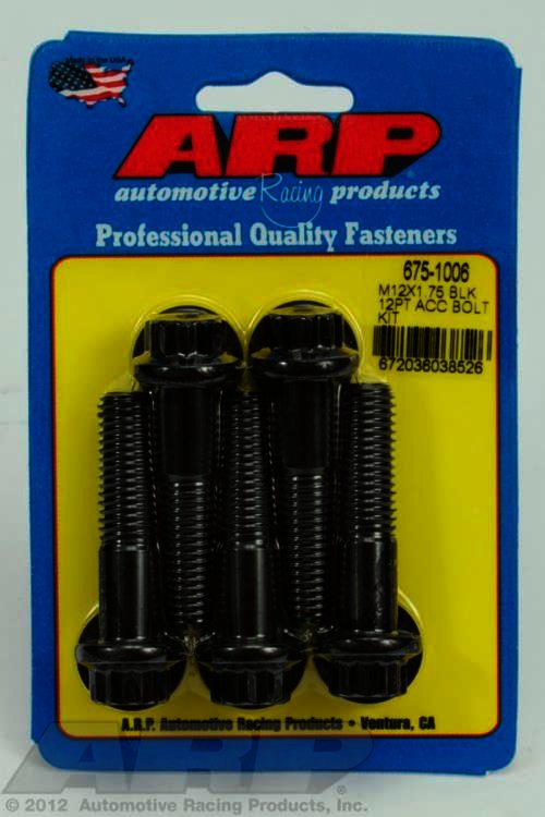 ARP M12 x 1.75 x 50 12pt black oxide bolts - Klik om te sluiten