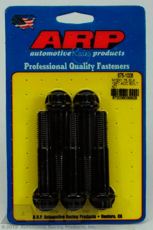 ARP M12 x 1.75 x 70 12pt black oxide bolts - Klik om te sluiten