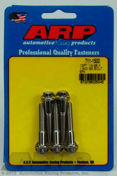 ARP 1/4-28 x 1.500 12pt SS bolts - Klik om te sluiten