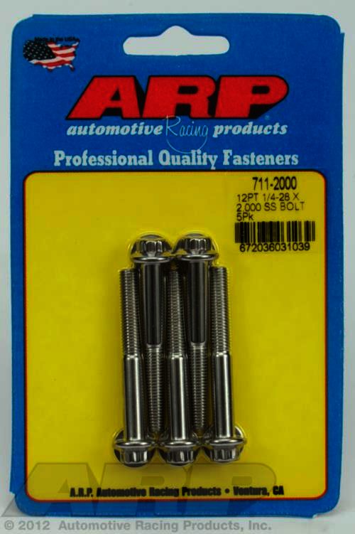 ARP 1/4-28 x 2.000 12pt SS bolts - Klik om te sluiten