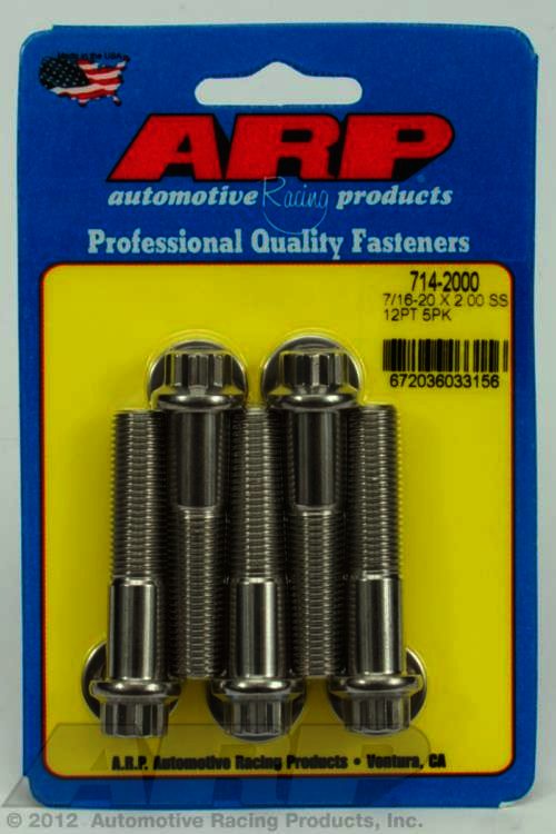 ARP 7/16-20 x 2.000 12pt SS bolts - Klik om te sluiten