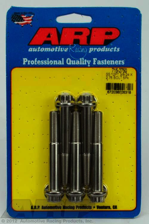 ARP 3/8-24 x 2.750 12pt 7/16 wrenching SS bolts - Klik om te sluiten