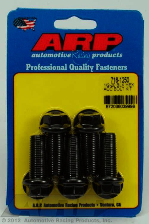 ARP 1/2-20 x 1.250 hex black oxide bolts - Klik om te sluiten