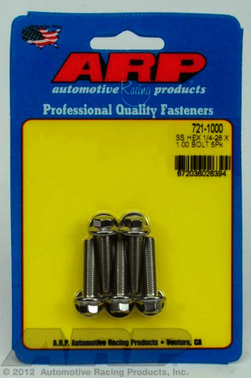 ARP 1/4-28 x 1.000 hex SS bolts - Klik om te sluiten