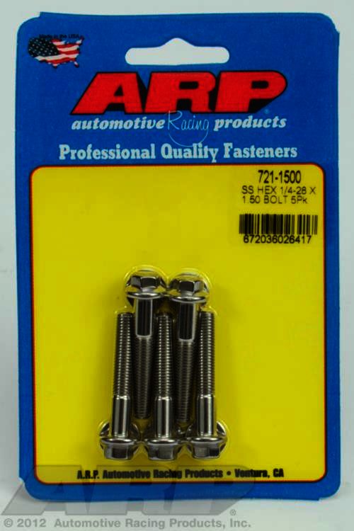 ARP 1/4-28 x 1.500 hex SS bolts - Klik om te sluiten