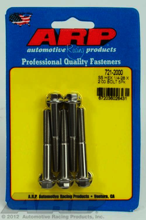 ARP 1/4-28 x 2.000 hex SS bolts - Klik om te sluiten