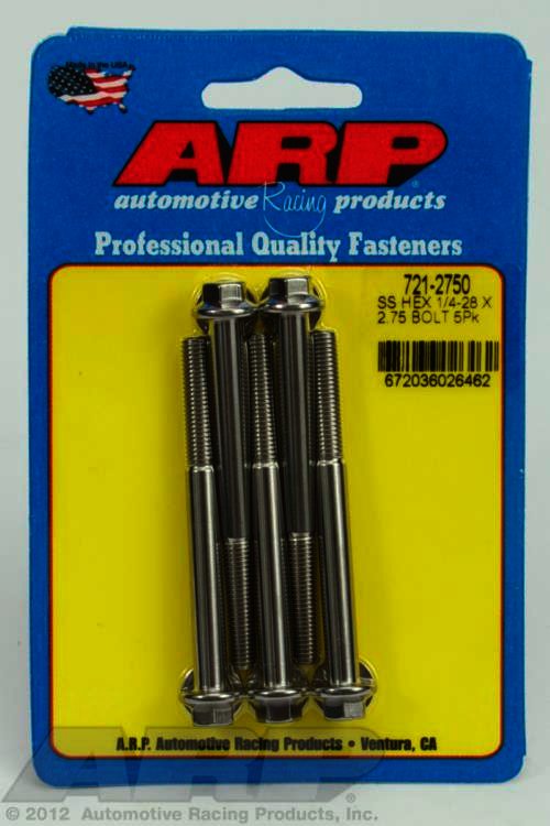 ARP 1/4-28 x 2.750 hex SS bolts - Klik om te sluiten