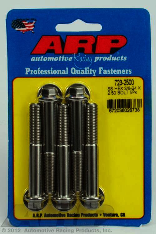 ARP 3/8-24 x 2.500 hex SS bolts - Klik om te sluiten