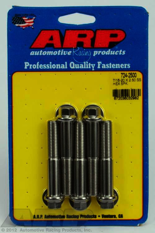 ARP 7/16-20 x 2.500 hex SS bolts - Klik om te sluiten