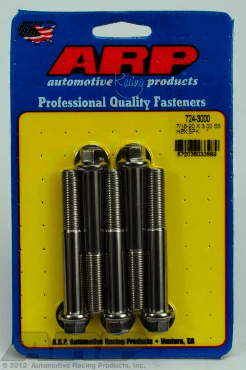 ARP 7/16-20 x 3.000 hex SS bolts - Klik om te sluiten