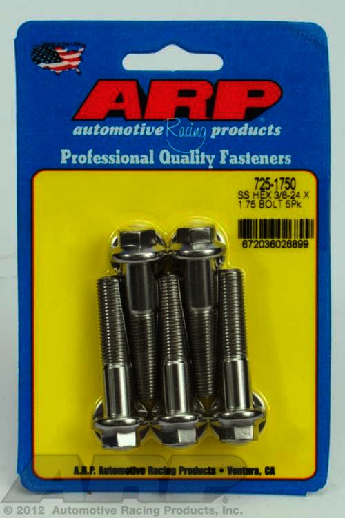 ARP 3/8-24 x 1.750 hex 7/16 wrenching SS bolts - Klik om te sluiten