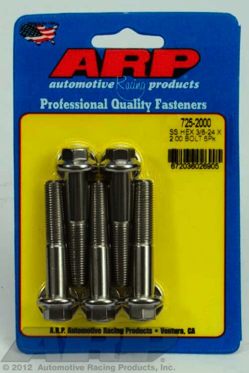 ARP 3/8-24 x 2.000 hex 7/16 wrenching SS bolts - Klik om te sluiten