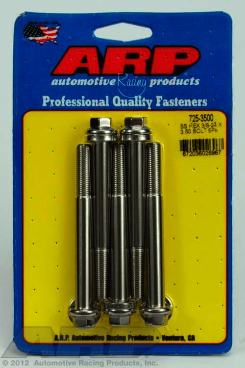 ARP 3/8-24 x 3.500 hex 7/16 wrenching SS bolts - Klik om te sluiten