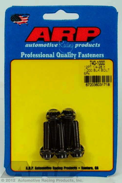 ARP 1/4-28 x 1.000 12pt black oxide bolts - Klik om te sluiten