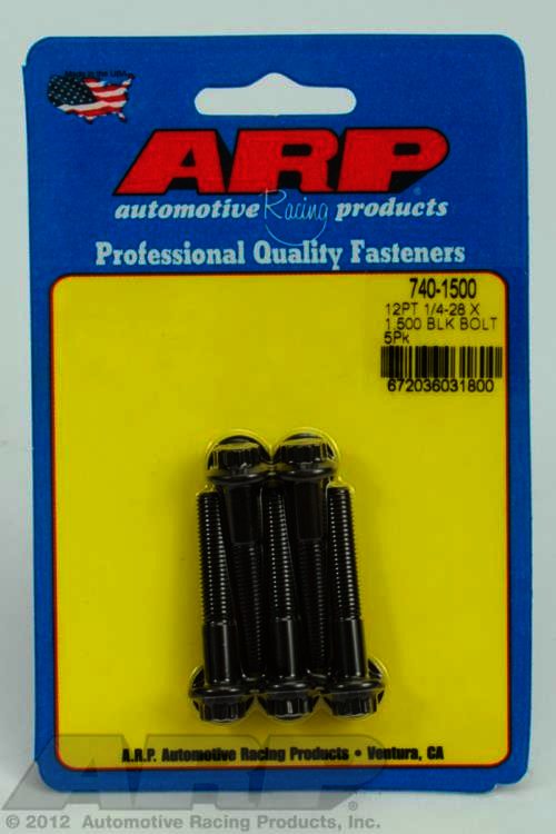 ARP 1/4-28 x 1.500 12pt black oxide bolts - Klik om te sluiten