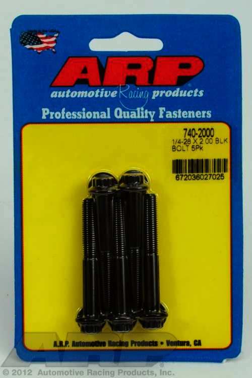 ARP 1/4-28 x 2.000 12pt black oxide bolts - Klik om te sluiten