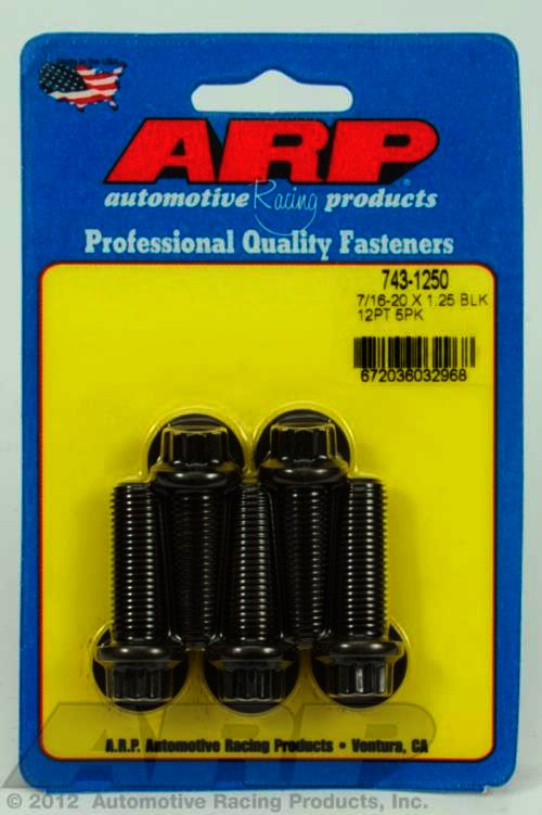 ARP 7/16-20 x 1.250 12pt black oxide bolts - Klik om te sluiten