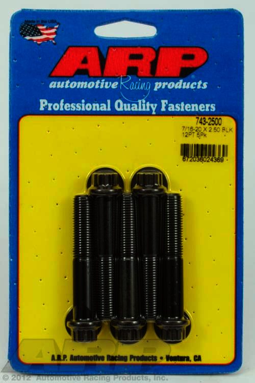 ARP 7/16-20 x 2.500 12pt black oxide bolts - Klik om te sluiten