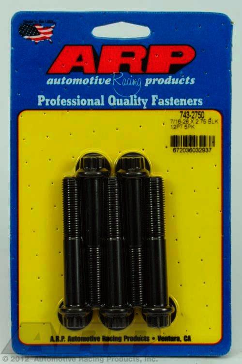 ARP 7/16-20 x 2.750 12pt black oxide bolts - Klik om te sluiten