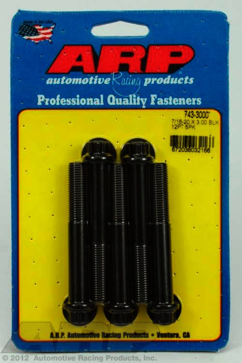 ARP 7/16-20 x 3.000 12pt black oxide bolts - Klik om te sluiten