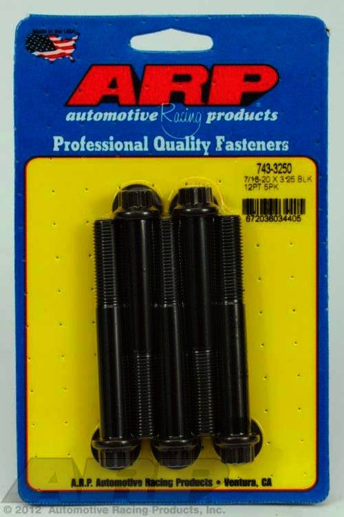 ARP 7/16-20 x 3.250 12pt black oxide bolts - Klik om te sluiten